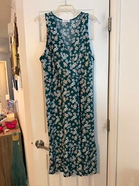 Kaileigh Teal Green Floral Sundress